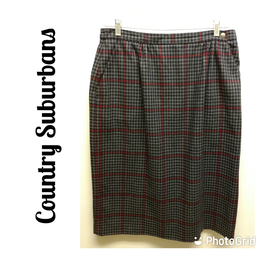 Vintage Country Suburbans Wool-Blend Skirt-Sz. 18